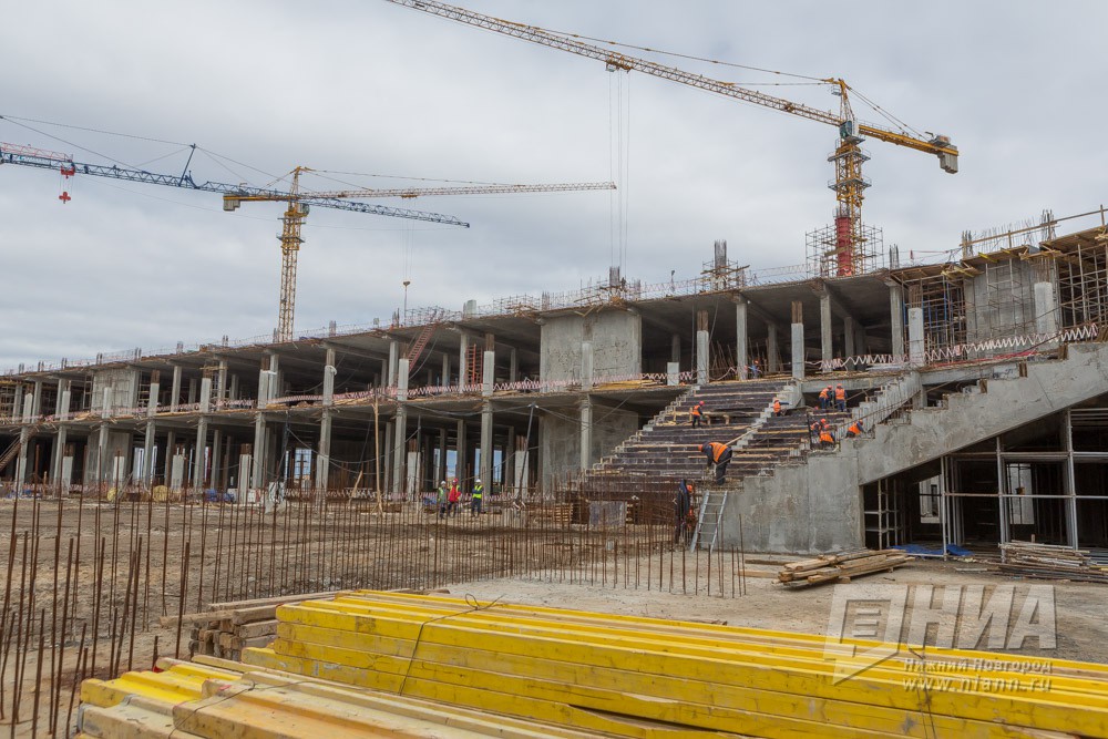 Строительство третьего этажа стадиона к Чемпионату мира по футболу